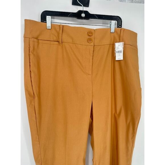 Lane Bryant Womens Straight Pants Size 20 Plus Tan Office Travel Pockets Stretch - Picture 2 of 8